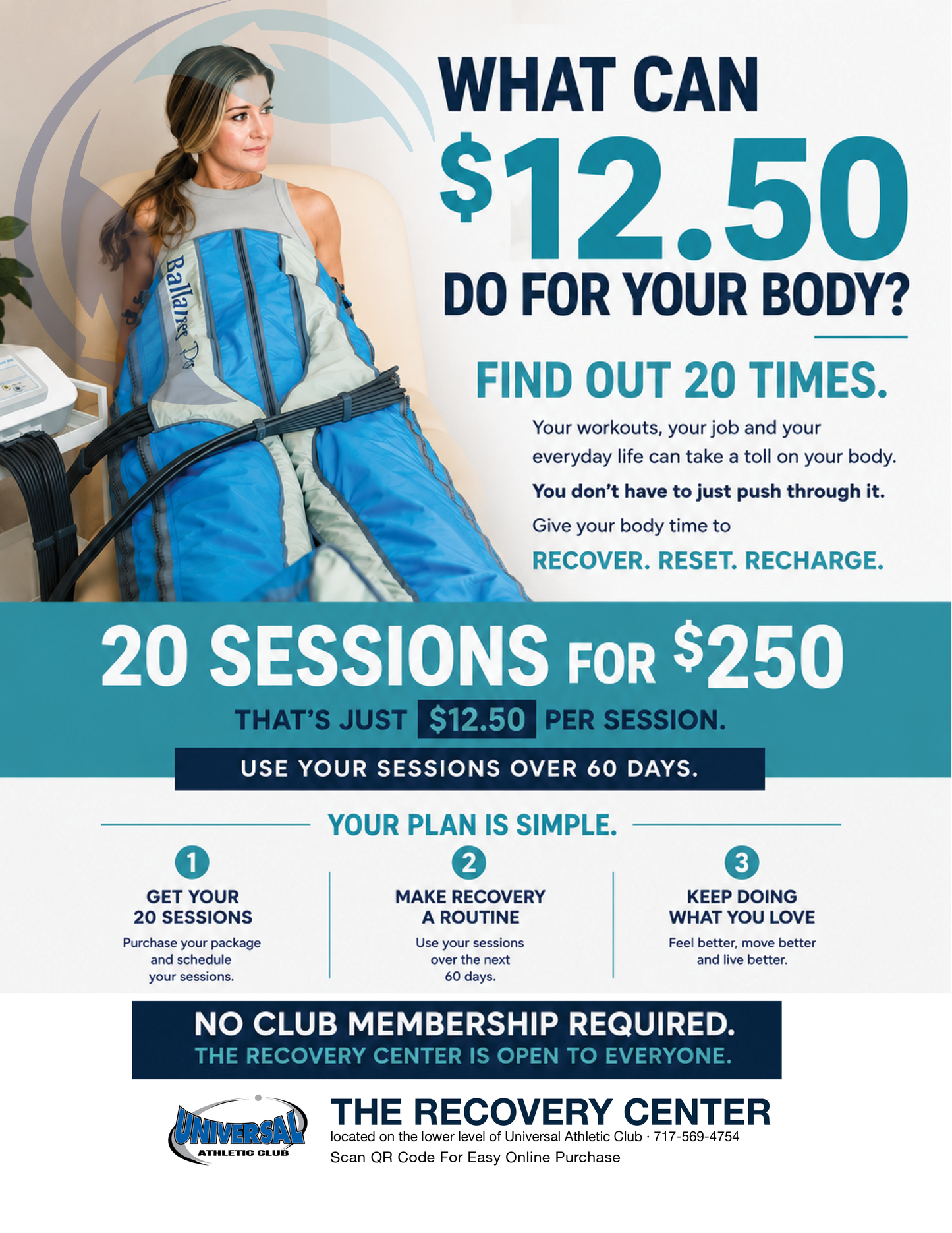 20 Recovery Sessions $250