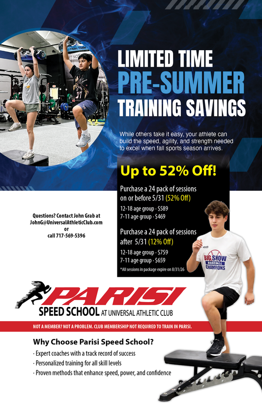 Parisi Speed School Pre-Summer Savings